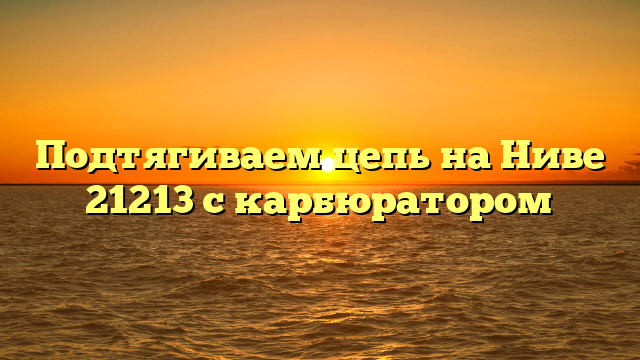 Подтягиваем цепь на Ниве 21213 с карбюратором